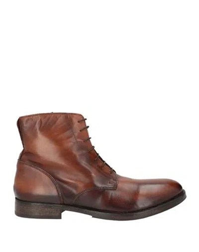 Moma Man Ankle Boots Tan Size 8 Leather In Multi
