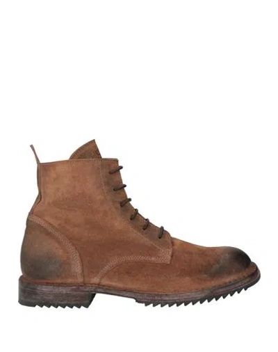Moma Man Ankle Boots Tan Size 8 Leather In Brown