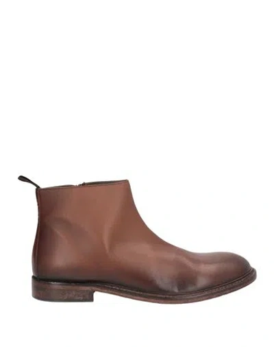 Moma Man Ankle Boots Tan Size 9 Calfskin In Black