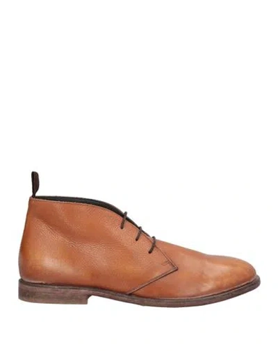 Moma Man Ankle Boots Tan Size 9 Calfskin In Brown