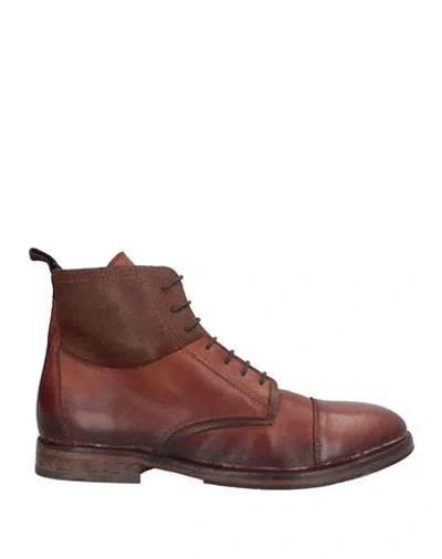Moma Man Ankle Boots Tan Size 9 Leather In Brown