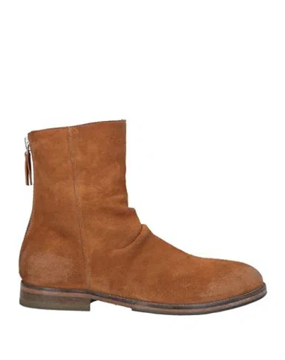 Moma Man Ankle Boots Tan Size 9 Leather In Brown
