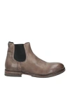 Moma Man Ankle Boots Taupe Size 9 Calfskin In Gray