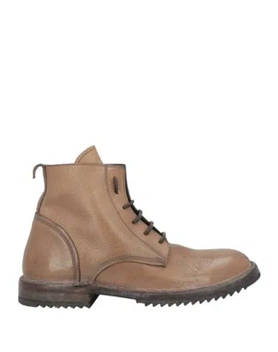 Moma Man Ankle Boots Taupe Size 9 Leather In Gray