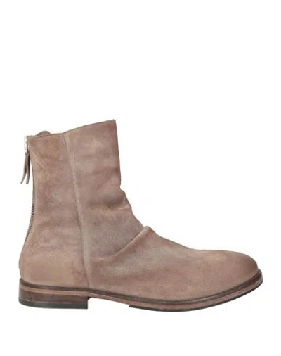 Moma Man Ankle Boots Taupe Size 9 Leather In Gray