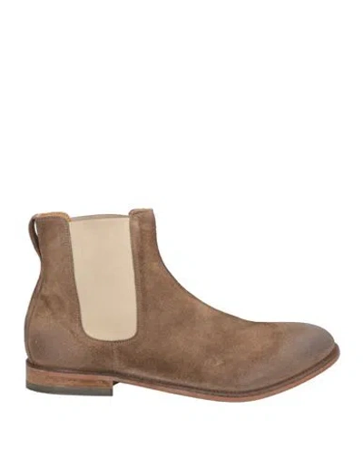 Moma Man Ankle Boots Taupe Size 9 Leather In Brown