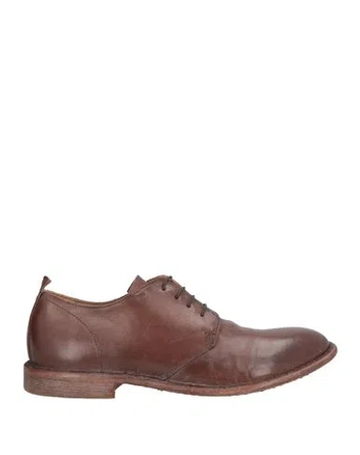 Moma Man Lace-up Shoes Chocolate Brown Size 7 Leather
