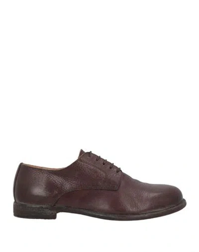 Moma Man Lace-up Shoes Dark Brown Size 8 Leather