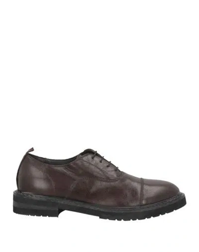 Moma Man Lace-up Shoes Dark Brown Size 9 Calfskin