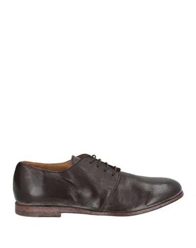 Moma Man Lace-up Shoes Dark Brown Size 9 Calfskin