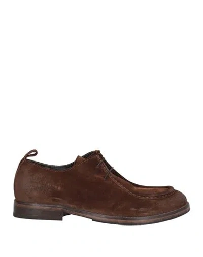 Moma Man Lace-up Shoes Dark Brown Size 9 Leather