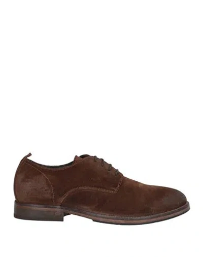 Moma Man Lace-up Shoes Dark Brown Size 9 Leather