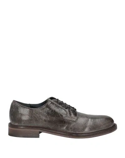 Moma Man Lace-up Shoes Lead Size 9 Calfskin In Grey