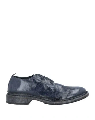 Moma Man Lace-up Shoes Navy Blue Size 9 Calfskin