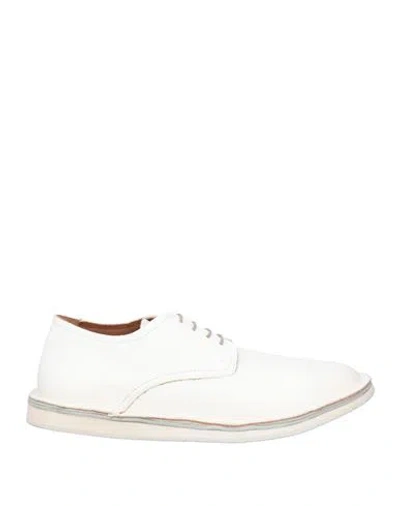 Moma Man Lace-up Shoes Off White Size 8.5 Leather In Off White