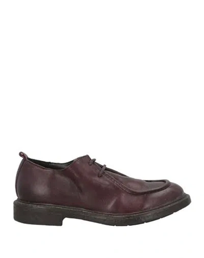 Moma Man Lace-up Shoes Plum Size 9 Leather