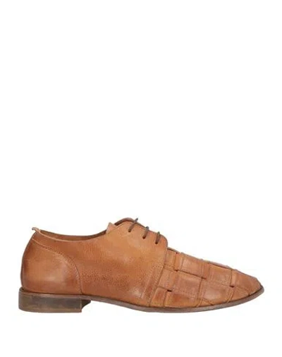 Moma Man Lace-up Shoes Tan Size 9 Calfskin In Brown