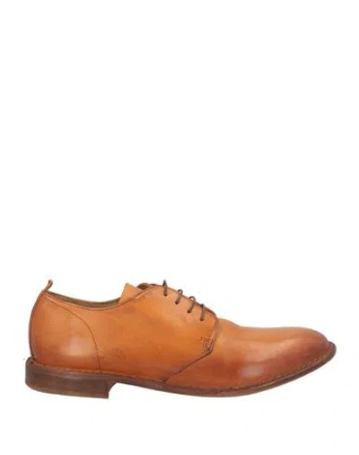 Moma Man Lace-up Shoes Tan Size 9 Leather In Brown