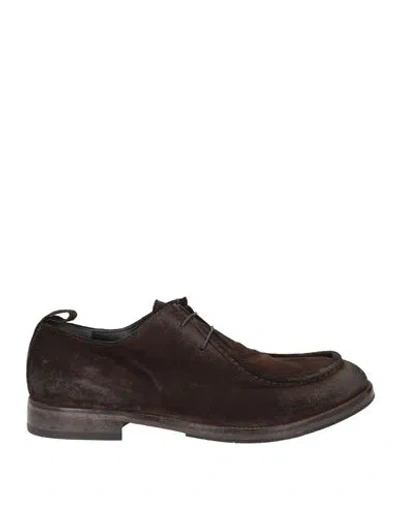 Moma Man Lace-up Shoes Dark Brown Size 9 Leather