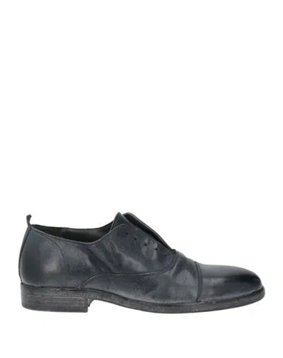 Moma Man Lace-up Shoes Midnight Blue Size 7 Leather In Multi