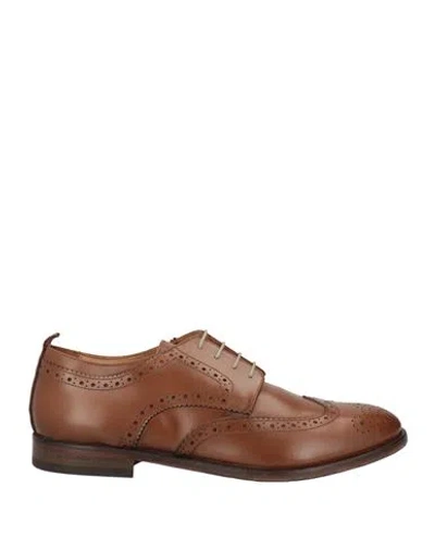 Moma Man Lace-up Shoes Tan Size 9 Calfskin In Brown