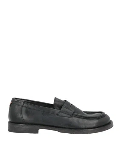 Moma Man Loafers Black Size 7 Leather In Animal Print