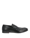 Moma Leather Penny Loafers In Black