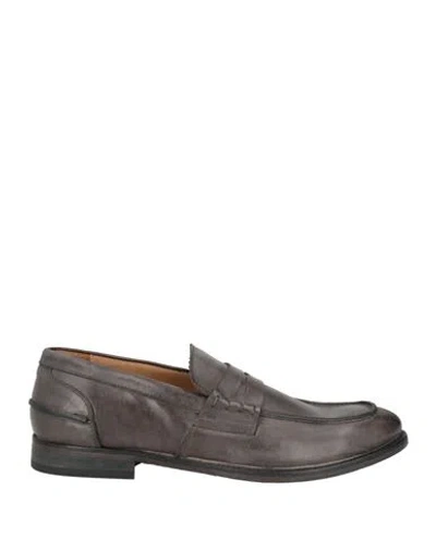 Moma Man Loafers Charcoal Size 9 Calfskin In Brown