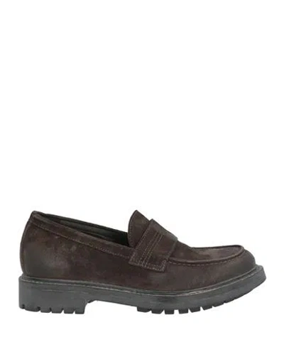 Moma Man Loafers Chocolate Brown Size 6 Leather