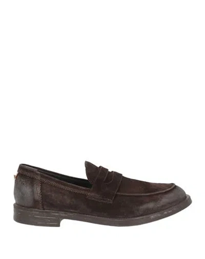 Moma Man Loafers Chocolate Brown Size 9 Leather