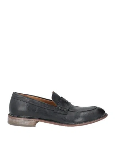 Moma Man Loafers Midnight Blue Size 11 Leather In Black
