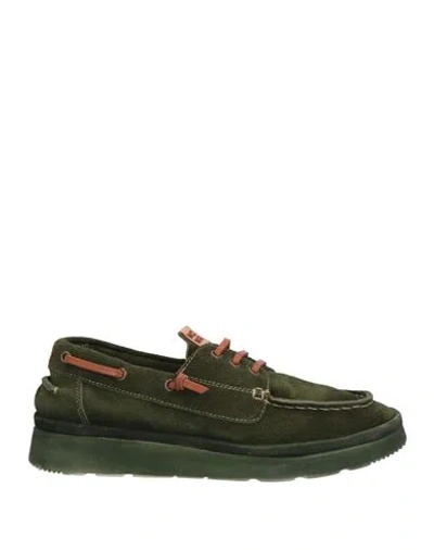 Moma Man Loafers Military Green Size 7 Leather In Green