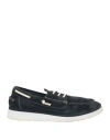 Moma Man Loafers Navy Blue Size 9 Leather In Navy Blue