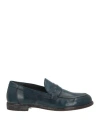 Moma Man Loafers Navy Blue Size 12 Leather In Navy