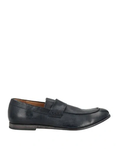 Moma Man Loafers Navy Size 9 Calfskin In Black