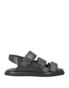 Moma Man Sandals Black Size 9 Calfskin In Black