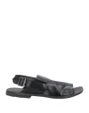 Moma Man Sandals Black Size 9 Cowhide In Black