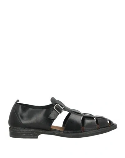 Moma Man Sandals Black Size 9 Leather
