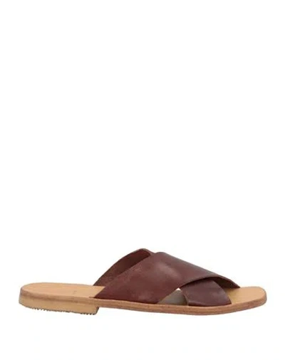 Moma Man Sandals Dark Brown Size 14 Soft Leather