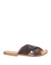 Moma Man Sandals Dark Brown Size 9 Cowhide