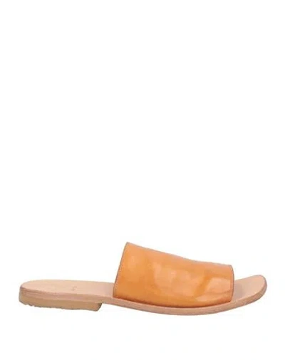 Moma Man Sandals Marigold Size 9 Cowhide In Yellow