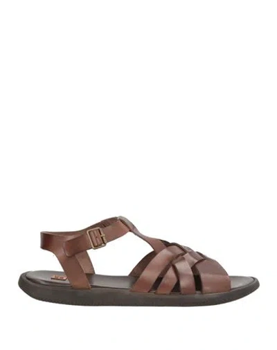 Moma Man Sandals Tan Size 9 Calfskin In Brown