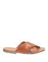 Moma Man Sandals Tan Size 9 Cowhide In Brown