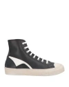 Moma Man Sneakers Black Size 9 Leather, Rubber In Black