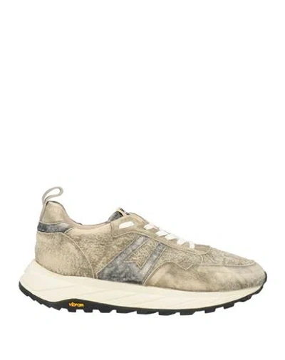 Moma Man Sneakers Khaki Size 12 Leather In Sand
