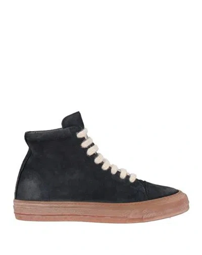 Moma Man Sneakers Midnight Blue Size 9 Leather In Black