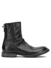 Moma Black Leather Boots In Black