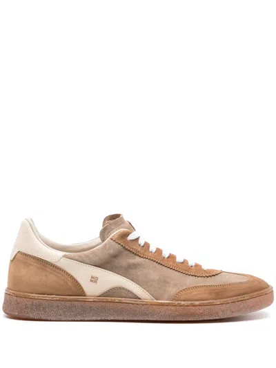 Moma Panelled Suede Trainers In Neutrals