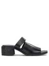 Moma Double-strap Block-heel Sandals In Black