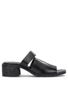 Moma Double-strap Block-heel Sandals In Black